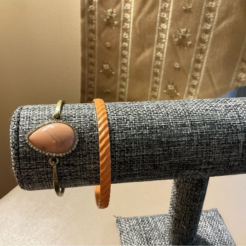 Orange Bangles Set of Two Bracelets